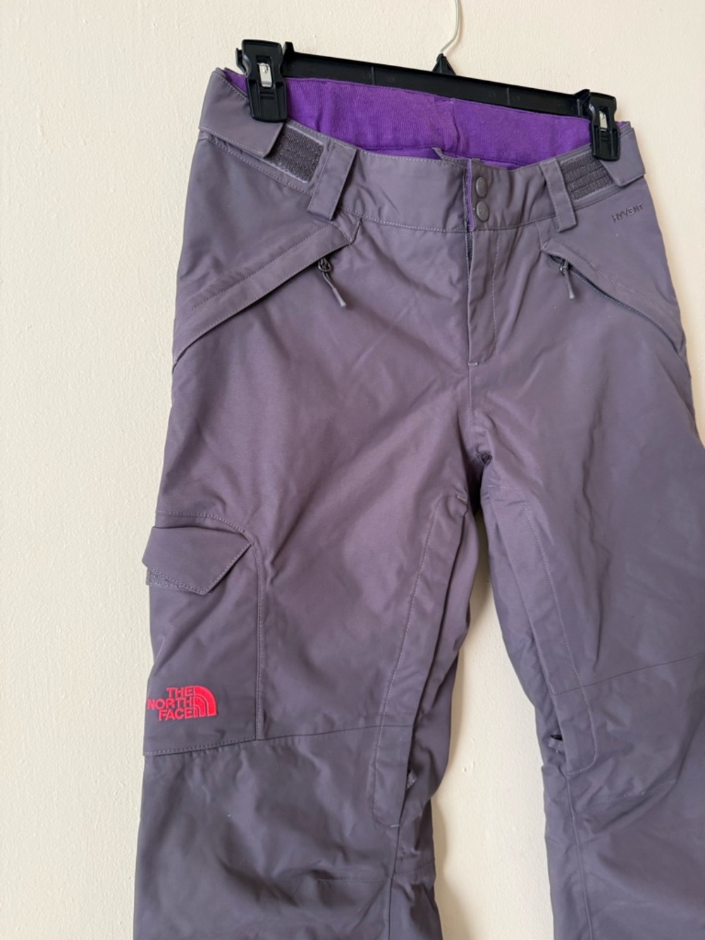 The North Face Snow Pants Womens Purple HyVent Waterproof Insulated Ski SZ M - Picture 3 of 8
